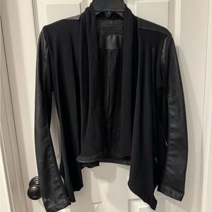 Blank NYC black leather wrap jacket